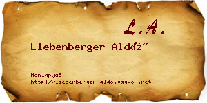 Liebenberger Aldó névjegykártya